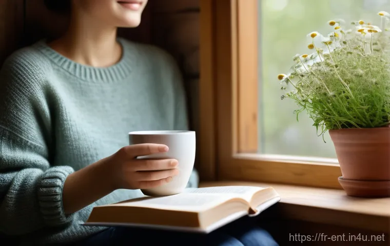 알레르기 비염에 좋은 차와 음식 - A bright and airy kitchen, bathed in soft, natural morning light. A woman in her late 20s or early 3...
