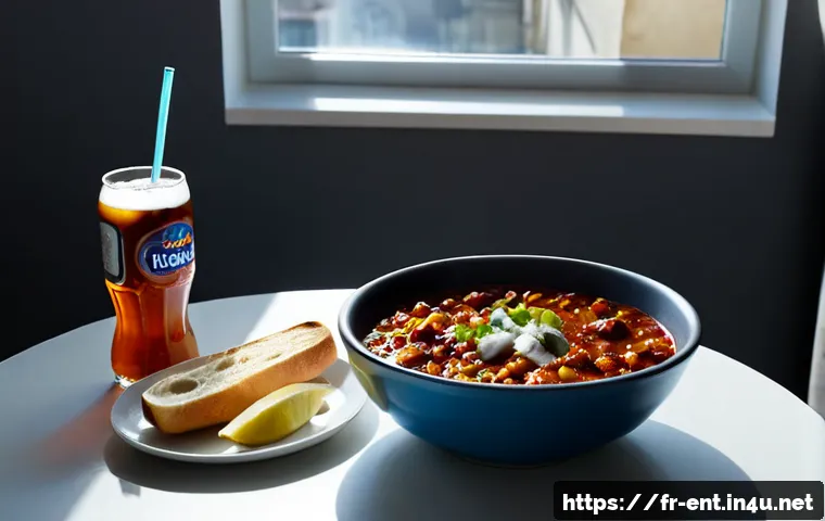 목이 아플 때 피해야 할 음식 - Photorealistic French kitchen table scene illustrating foods to avoid with a sore throat: a steaming...